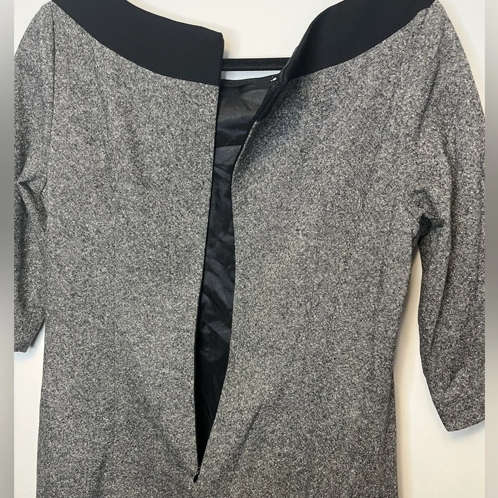 Pendleton Petite Vintage Wool & Silk Blend Pleated  Drop Waist Dress 3/4 Sleeve - Picture 7 of 11